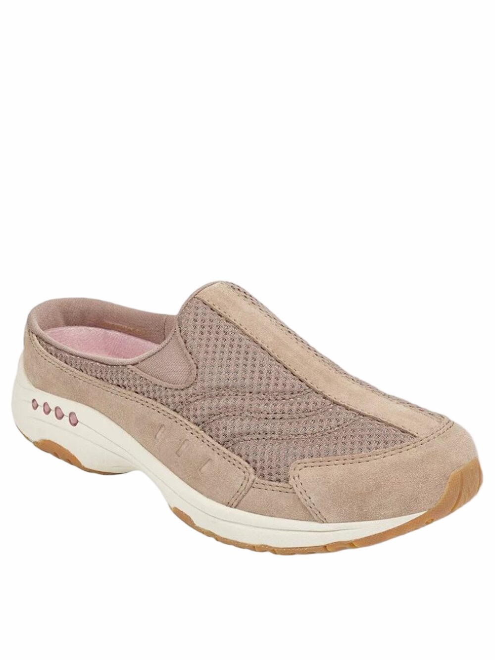 NEW Easy Spirit Travel Time Classic Mules Size 9.5 Wide Taupe Comfort Vacation